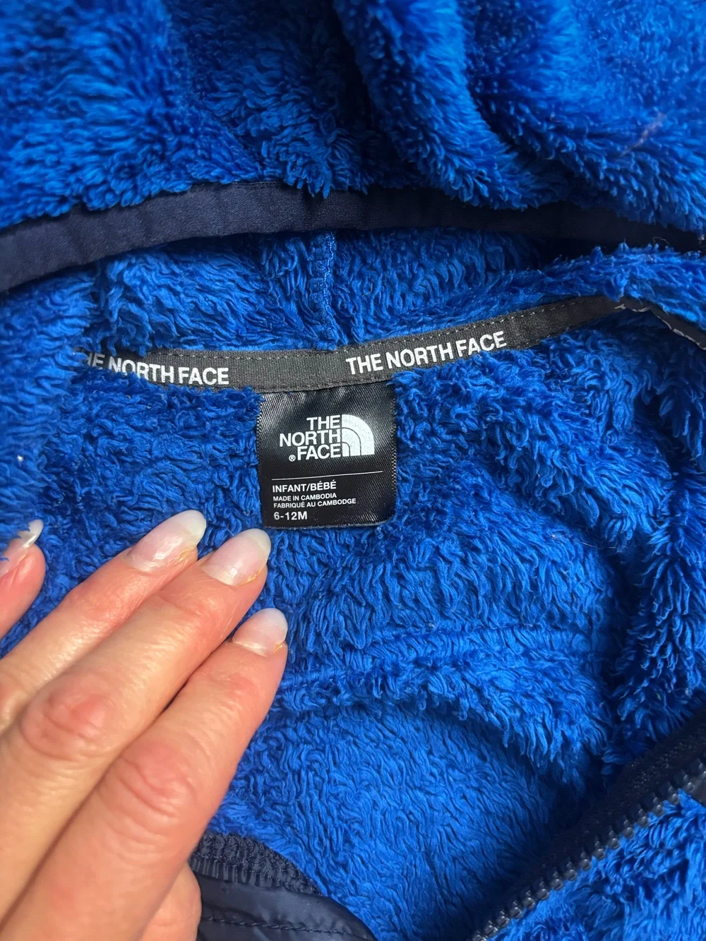 The North Face Blue Fleece Hooded Jacket Infant 6-12M